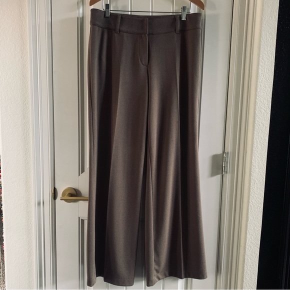 J. Jill Pants - J. Jill Wide Leg Stretch Brown and Tan Knit Trousers | Size 12